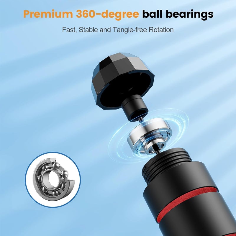 SKIFUL Jump Rope,Tangle-Free Rapid Speed Jump Rope with Ball Bearings for Men,Women and Kids,Adjustable Steel Skipping Rope with Ergonomic Foam Handles,A Ideal Equipment and Accessories for Workout,Fitness,Exercise,Home Gym,Slim Body - Image 5